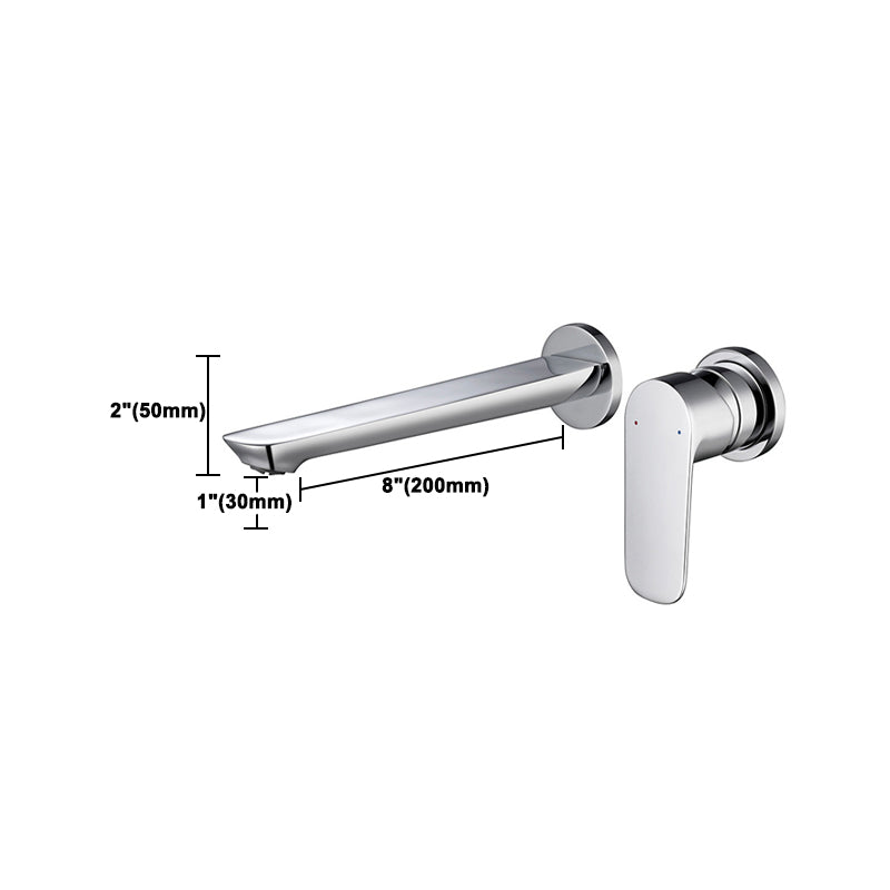 Modern 1-Handle Bathroom Sink Faucet Circular Wall Mounted Bathroom Faucet Clearhalo 'bathroom_sink_faucets' 'Conjunta de Baño y Conjunta de Grifo' 'Coronamiento de Baño y Dispositivo de Baño' 'Grifo del lavabo del baño' 'Hogar' 'home_improvement' 'home_improvement_bathroom_sink_faucets' 'Mejoras para el hogar' 6065206