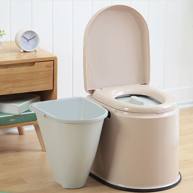 Contemporary Plastic Toilet Floor Mounted Toilet Bowl for Bathroom Khaki Hollow Barrel Clearhalo 'Bathroom Remodel & Bathroom Fixtures' 'Home Improvement' 'home_improvement' 'home_improvement_toilets' 'Toilets & Bidets' 'Toilets' 6070623