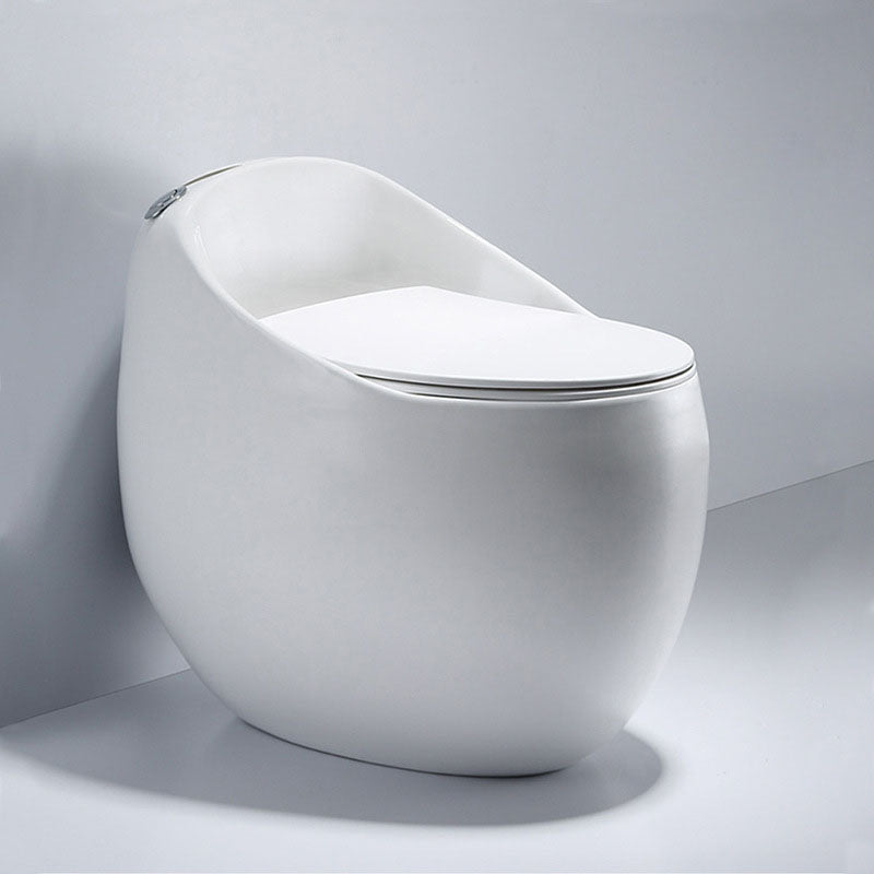 Siphon Jet Round Toilet Mini Indoor Flush Toilet for Washroom Clearhalo 'Bathroom Remodel & Bathroom Fixtures' 'Home Improvement' 'home_improvement' 'home_improvement_toilets' 'Toilets & Bidets' 'Toilets' 6071391