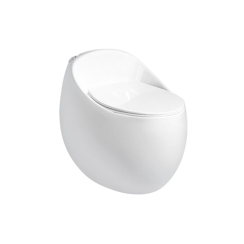 Siphon Jet Round Toilet Mini Indoor Flush Toilet for Washroom Clearhalo 'Bathroom Remodel & Bathroom Fixtures' 'Home Improvement' 'home_improvement' 'home_improvement_toilets' 'Toilets & Bidets' 'Toilets' 6071395
