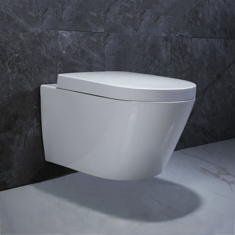 High Efficiency Flush Toilet Elongated Wall Mount Household Small Toilet Seat Included Toilet Only Clearhalo 'Bathroom Remodel & Bathroom Fixtures' 'Home Improvement' 'home_improvement' 'home_improvement_toilets' 'Toilets & Bidets' 'Toilets' 6071434