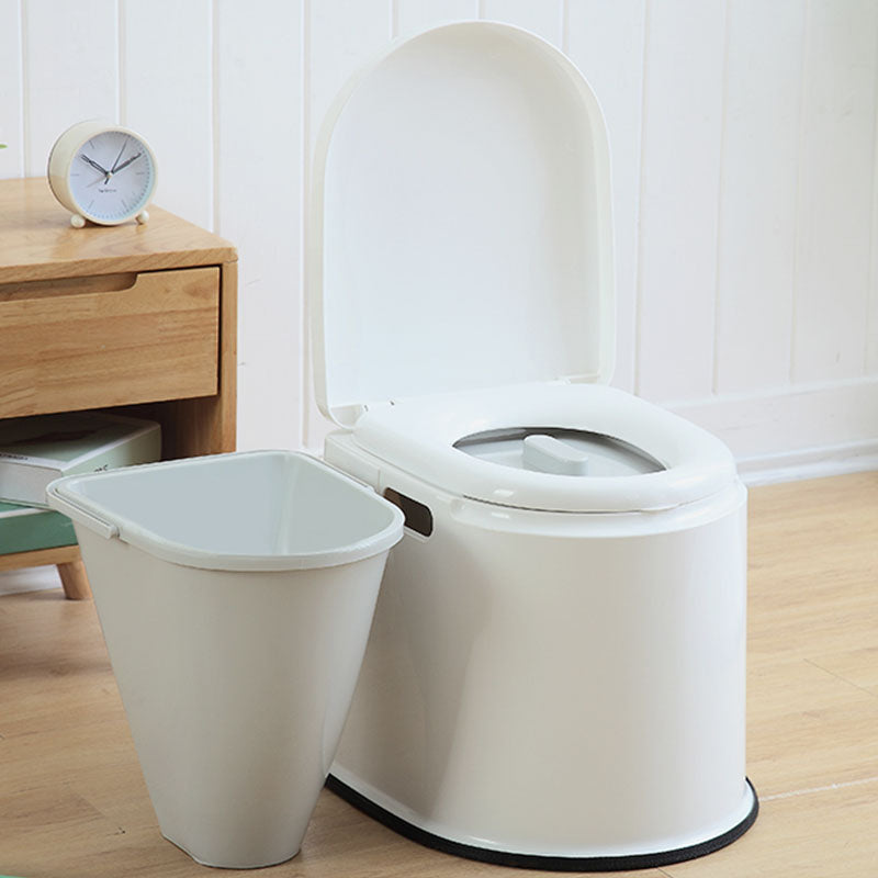 Modern Flush Toilet Plastic Round Floor Mount Urine Toilet for Bathroom White Hollow Barrel Clearhalo 'Bathroom Remodel & Bathroom Fixtures' 'Home Improvement' 'home_improvement' 'home_improvement_toilets' 'Toilets & Bidets' 'Toilets' 6071445