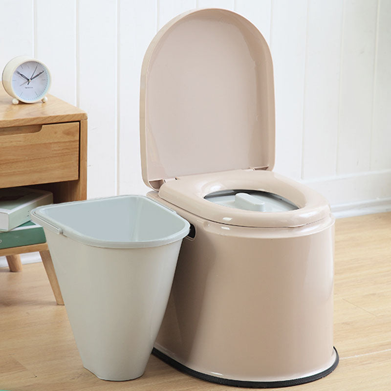 Modern Flush Toilet Plastic Round Floor Mount Urine Toilet for Bathroom Brown Hollow Barrel Clearhalo 'Bathroom Remodel & Bathroom Fixtures' 'Home Improvement' 'home_improvement' 'home_improvement_toilets' 'Toilets & Bidets' 'Toilets' 6071446