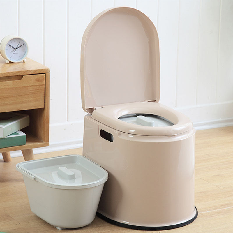 Modern Flush Toilet Plastic Round Floor Mount Urine Toilet for Bathroom Brown Solid Barrel Clearhalo 'Bathroom Remodel & Bathroom Fixtures' 'Home Improvement' 'home_improvement' 'home_improvement_toilets' 'Toilets & Bidets' 'Toilets' 6071449