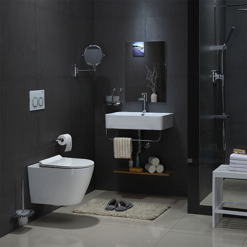 Small Apartment All-mounted Toilet Concealed Tank Toilet with Slow Close Seat Clearhalo 'Bathroom Remodel & Bathroom Fixtures' 'Home Improvement' 'home_improvement' 'home_improvement_toilets' 'Toilets & Bidets' 'Toilets' 6071487