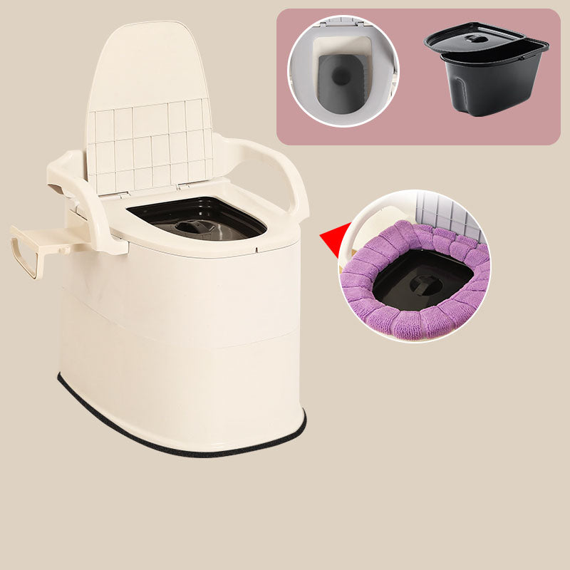 Modern Plastic Toilet Floor Mounted Toilet Bowl with Toilet Seat for Bathroom White Solid Barrel Clearhalo 'Bathroom Remodel & Bathroom Fixtures' 'Home Improvement' 'home_improvement' 'home_improvement_toilets' 'Toilets & Bidets' 'Toilets' 6071525