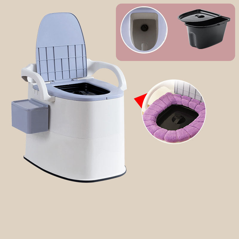 Modern Plastic Toilet Floor Mounted Toilet Bowl with Toilet Seat for Bathroom Blue Solid Barrel Clearhalo 'Bathroom Remodel & Bathroom Fixtures' 'Home Improvement' 'home_improvement' 'home_improvement_toilets' 'Toilets & Bidets' 'Toilets' 6071528