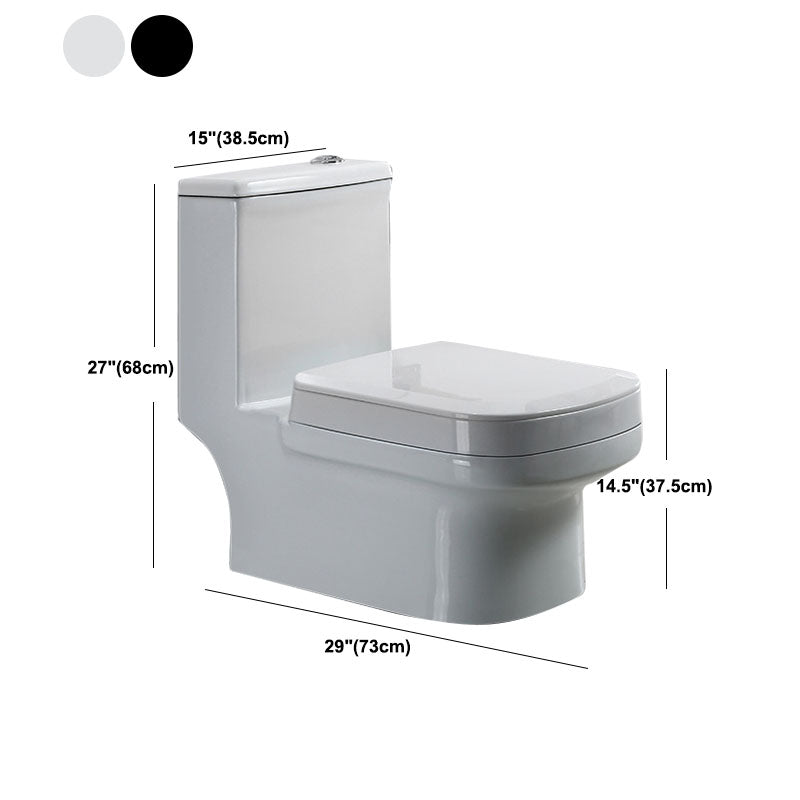 Siphon Jet Toilet Water Efficient Compact Toilet with Ceramic Glazed Surface Clearhalo 'Bathroom Remodel & Bathroom Fixtures' 'Home Improvement' 'home_improvement' 'home_improvement_toilets' 'Toilets & Bidets' 'Toilets' 6071614