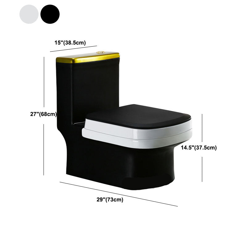 Siphon Jet Toilet Water Efficient Compact Toilet with Ceramic Glazed Surface Clearhalo 'Bathroom Remodel & Bathroom Fixtures' 'Home Improvement' 'home_improvement' 'home_improvement_toilets' 'Toilets & Bidets' 'Toilets' 6071616