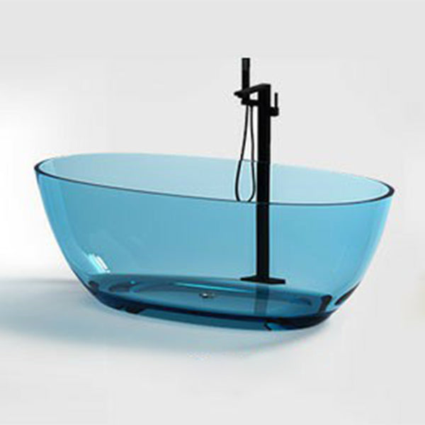 Modern Oval Colorful Bath Tub Soaking Freestanding Tub for Home Blue Clearhalo 'Bathroom Remodel & Bathroom Fixtures' 'Bathtubs' 'Home Improvement' 'home_improvement' 'home_improvement_bathtubs' 'Showers & Bathtubs' 6075458