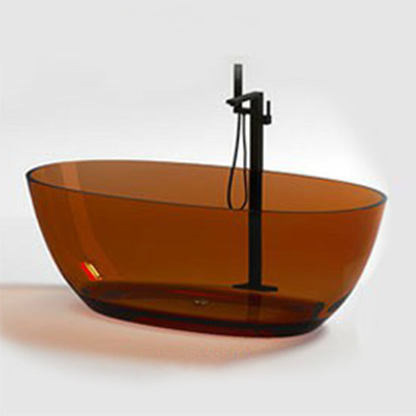 Modern Oval Colorful Bath Tub Soaking Freestanding Tub for Home Red Brown Clearhalo 'Bathroom Remodel & Bathroom Fixtures' 'Bathtubs' 'Home Improvement' 'home_improvement' 'home_improvement_bathtubs' 'Showers & Bathtubs' 6075464