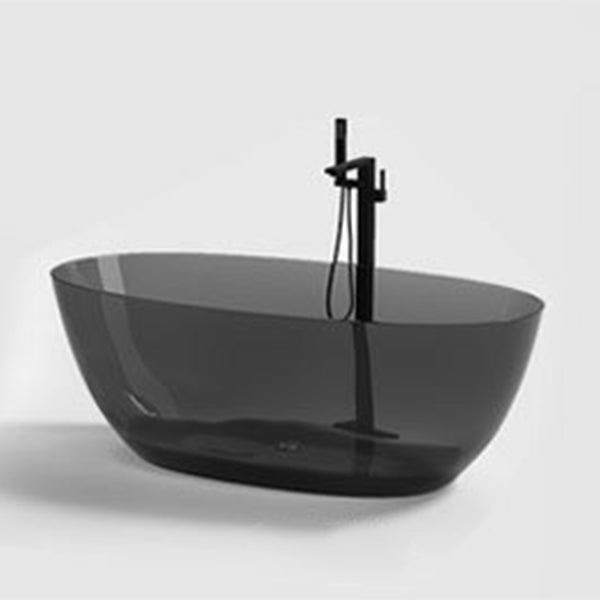 Modern Oval Colorful Bath Tub Soaking Freestanding Tub for Home Black-Gray Clearhalo 'Bathroom Remodel & Bathroom Fixtures' 'Bathtubs' 'Home Improvement' 'home_improvement' 'home_improvement_bathtubs' 'Showers & Bathtubs' 6075471