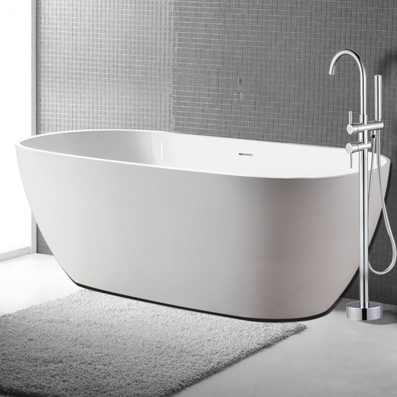 Oval Freestanding Bath Tub Modern Acrylic Bathtub for Bathroom Clearhalo 'Bathroom Remodel & Bathroom Fixtures' 'Bathtubs' 'Home Improvement' 'home_improvement' 'home_improvement_bathtubs' 'Showers & Bathtubs' 6075637