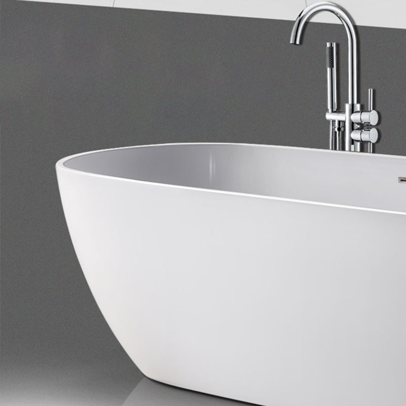 Oval Freestanding Bath Tub Modern Acrylic Bathtub for Bathroom Clearhalo 'Bathroom Remodel & Bathroom Fixtures' 'Bathtubs' 'Home Improvement' 'home_improvement' 'home_improvement_bathtubs' 'Showers & Bathtubs' 6075639