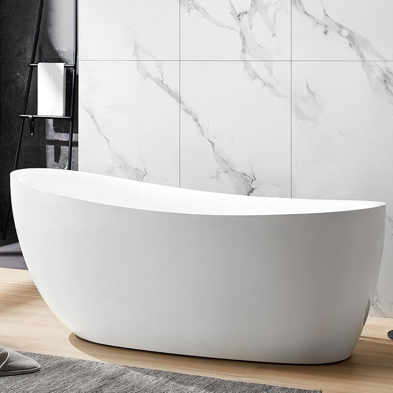 Modern Acrylic Bath Tub Freestanding Matte Finish Bathtub for Home White Clearhalo 'Bathroom Remodel & Bathroom Fixtures' 'Bathtubs' 'Home Improvement' 'home_improvement' 'home_improvement_bathtubs' 'Showers & Bathtubs' 6077440