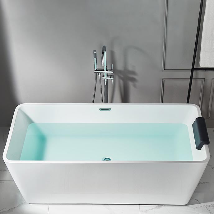 Modern Acrylic Bath Tub Freestanding Matte Finish Bathtub for Home Clearhalo 'Bathroom Remodel & Bathroom Fixtures' 'Bathtubs' 'Home Improvement' 'home_improvement' 'home_improvement_bathtubs' 'Showers & Bathtubs' 6077443