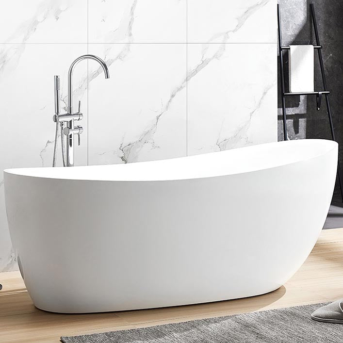 Modern Acrylic Bath Tub Freestanding Matte Finish Bathtub for Home Clearhalo 'Bathroom Remodel & Bathroom Fixtures' 'Bathtubs' 'Home Improvement' 'home_improvement' 'home_improvement_bathtubs' 'Showers & Bathtubs' 6077446