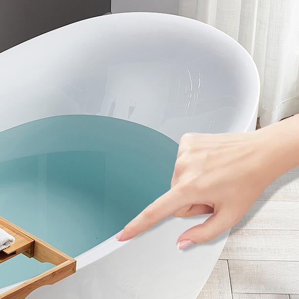 Modern Acrylic Bath Tub Freestanding Matte Finish Bathtub for Home Clearhalo 'Bathroom Remodel & Bathroom Fixtures' 'Bathtubs' 'Home Improvement' 'home_improvement' 'home_improvement_bathtubs' 'Showers & Bathtubs' 6077452