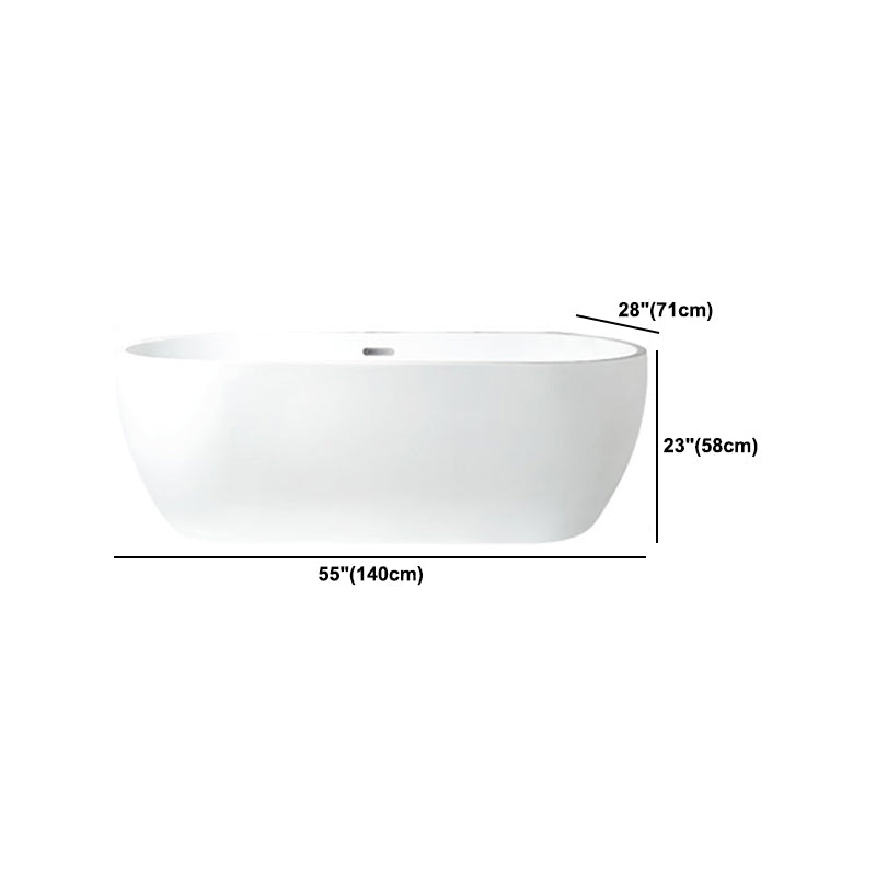 Modern Acrylic Bath Tub Freestanding Matte Finish Bathtub for Home Clearhalo 'Bathroom Remodel & Bathroom Fixtures' 'Bathtubs' 'Home Improvement' 'home_improvement' 'home_improvement_bathtubs' 'Showers & Bathtubs' 6077473