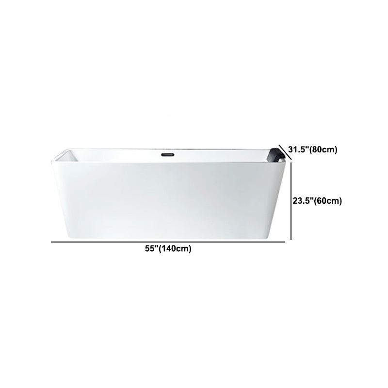 Modern Acrylic Bath Tub Freestanding Matte Finish Bathtub for Home Clearhalo 'Bathroom Remodel & Bathroom Fixtures' 'Bathtubs' 'Home Improvement' 'home_improvement' 'home_improvement_bathtubs' 'Showers & Bathtubs' 6077477