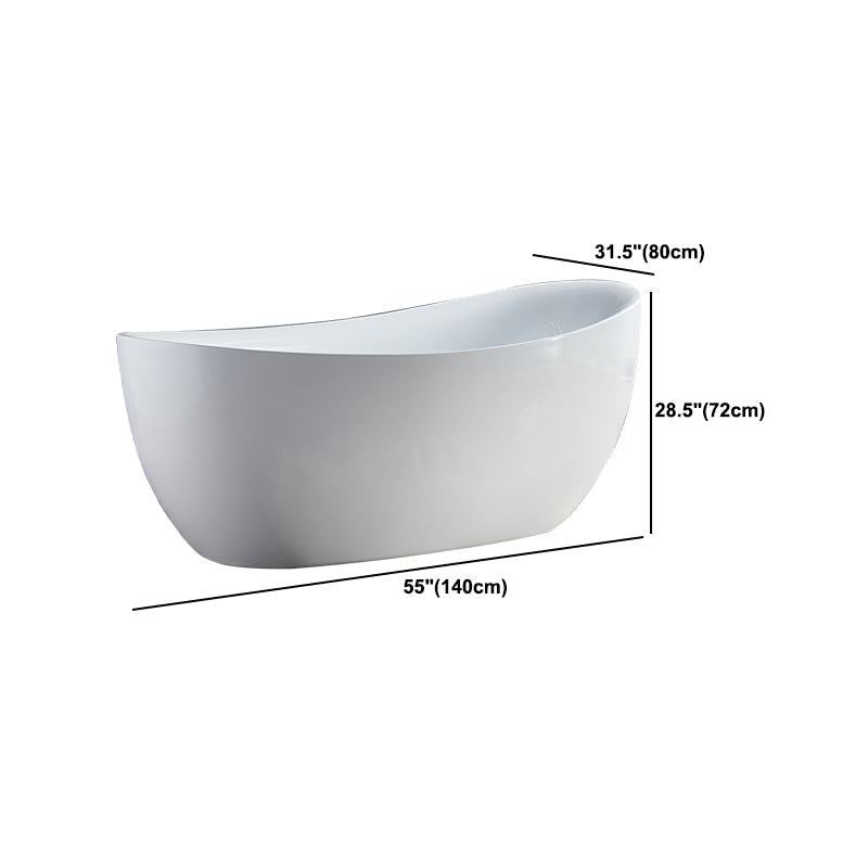 Modern Acrylic Bath Tub Freestanding Matte Finish Bathtub for Home Clearhalo 'Bathroom Remodel & Bathroom Fixtures' 'Bathtubs' 'Home Improvement' 'home_improvement' 'home_improvement_bathtubs' 'Showers & Bathtubs' 6077481