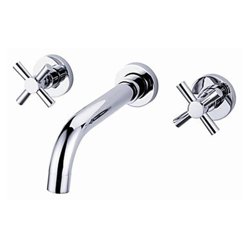 Circular 2-Handle Bathroom Faucet 3 Hole Wall Mounted Bathroom Faucet Chrome Clearhalo 'Bathroom Remodel & Bathroom Fixtures' 'Bathroom Sink Faucets' 'Bathroom Sinks & Faucet Components' 'bathroom_sink_faucets' 'Home Improvement' 'home_improvement' 'home_improvement_bathroom_sink_faucets' 6077736