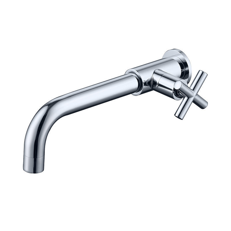 Glam 1-Handle Bathroom Sink Faucet Circular Wall Mounted Bathroom Faucet Cromo Clearhalo 'bathroom_sink_faucets' 'Conjunta de Baño y Conjunta de Grifo' 'Coronamiento de Baño y Dispositivo de Baño' 'Grifo del lavabo del baño' 'Hogar' 'home_improvement' 'home_improvement_bathroom_sink_faucets' 'Mejoras para el hogar' 6077781