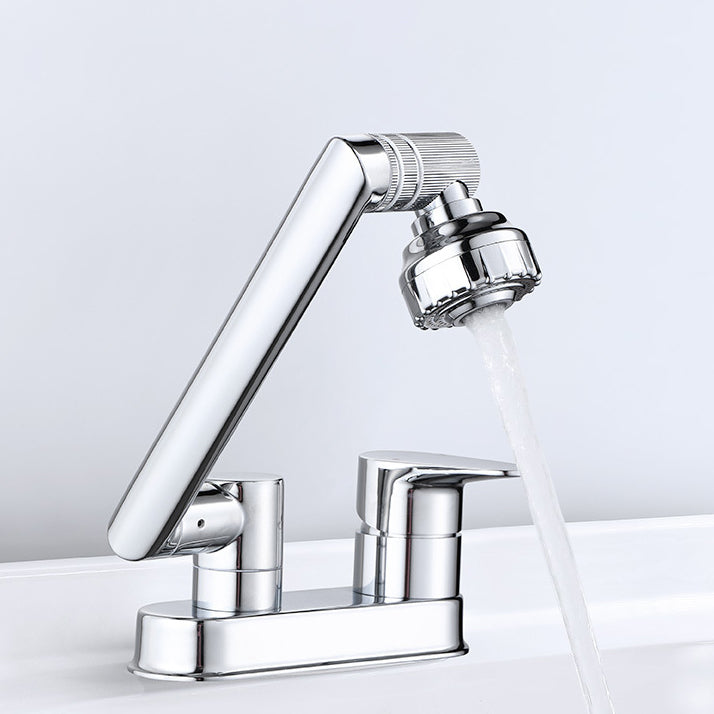 Modern 1-Handle Bathroom Sink Faucet 2 Hole Centerset Lavatory Faucet Clearhalo 'Bathroom Remodel & Bathroom Fixtures' 'Bathroom Sink Faucets' 'Bathroom Sinks & Faucet Components' 'bathroom_sink_faucets' 'Home Improvement' 'home_improvement' 'home_improvement_bathroom_sink_faucets' 6077833