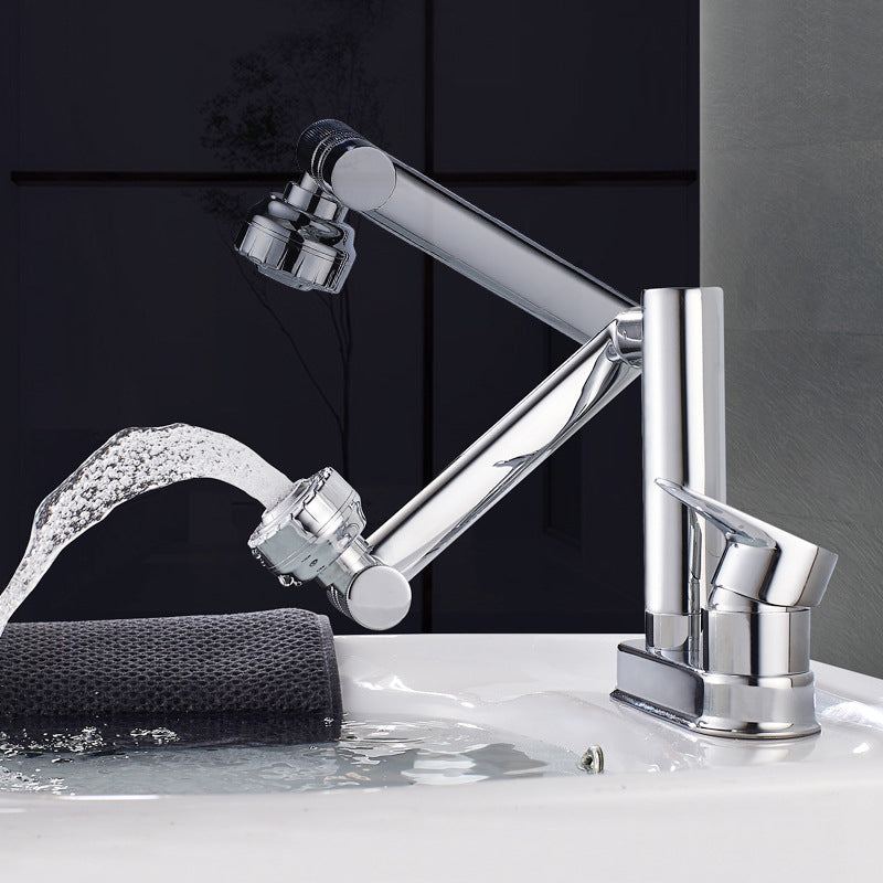 Modern 1-Handle Bathroom Sink Faucet 2 Hole Centerset Lavatory Faucet Clearhalo 'Bathroom Remodel & Bathroom Fixtures' 'Bathroom Sink Faucets' 'Bathroom Sinks & Faucet Components' 'bathroom_sink_faucets' 'Home Improvement' 'home_improvement' 'home_improvement_bathroom_sink_faucets' 6077837