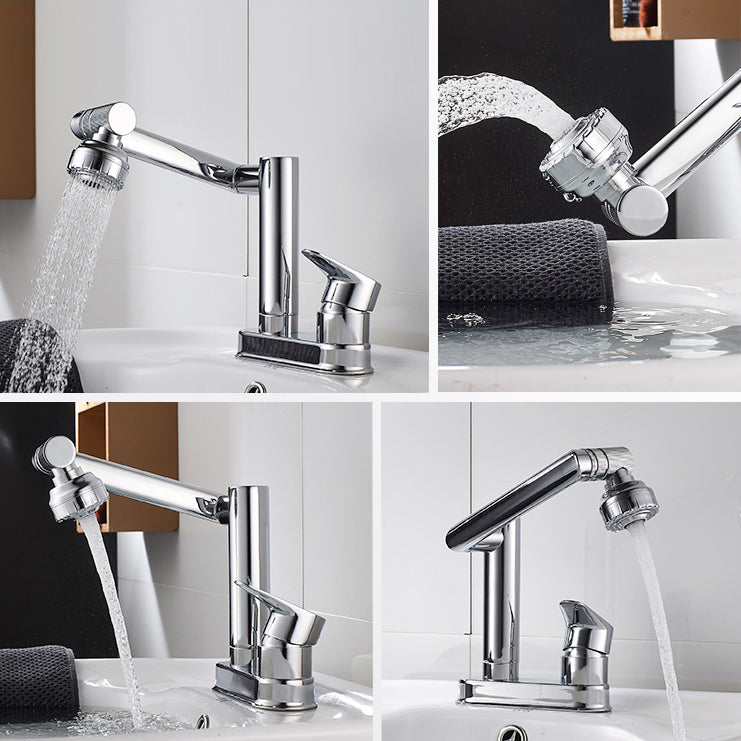 Modern 1-Handle Bathroom Sink Faucet 2 Hole Centerset Lavatory Faucet Clearhalo 'Bathroom Remodel & Bathroom Fixtures' 'Bathroom Sink Faucets' 'Bathroom Sinks & Faucet Components' 'bathroom_sink_faucets' 'Home Improvement' 'home_improvement' 'home_improvement_bathroom_sink_faucets' 6077849