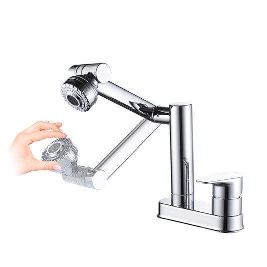 Modern 1-Handle Bathroom Sink Faucet 2 Hole Centerset Lavatory Faucet Clearhalo 'Bathroom Remodel & Bathroom Fixtures' 'Bathroom Sink Faucets' 'Bathroom Sinks & Faucet Components' 'bathroom_sink_faucets' 'Home Improvement' 'home_improvement' 'home_improvement_bathroom_sink_faucets' 6077852