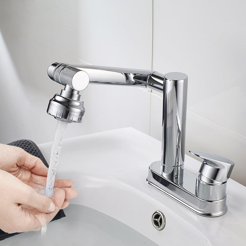 Modern 1-Handle Bathroom Sink Faucet 2 Hole Centerset Lavatory Faucet Clearhalo 'Bathroom Remodel & Bathroom Fixtures' 'Bathroom Sink Faucets' 'Bathroom Sinks & Faucet Components' 'bathroom_sink_faucets' 'Home Improvement' 'home_improvement' 'home_improvement_bathroom_sink_faucets' 6077872