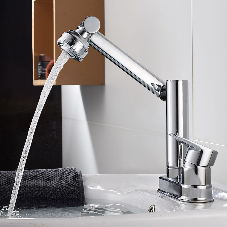 Modern 1-Handle Bathroom Sink Faucet 2 Hole Centerset Lavatory Faucet Clearhalo 'Bathroom Remodel & Bathroom Fixtures' 'Bathroom Sink Faucets' 'Bathroom Sinks & Faucet Components' 'bathroom_sink_faucets' 'Home Improvement' 'home_improvement' 'home_improvement_bathroom_sink_faucets' 6077873