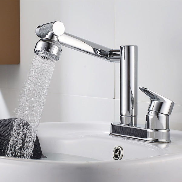 Modern 1-Handle Bathroom Sink Faucet 2 Hole Centerset Lavatory Faucet Clearhalo 'Bathroom Remodel & Bathroom Fixtures' 'Bathroom Sink Faucets' 'Bathroom Sinks & Faucet Components' 'bathroom_sink_faucets' 'Home Improvement' 'home_improvement' 'home_improvement_bathroom_sink_faucets' 6077875