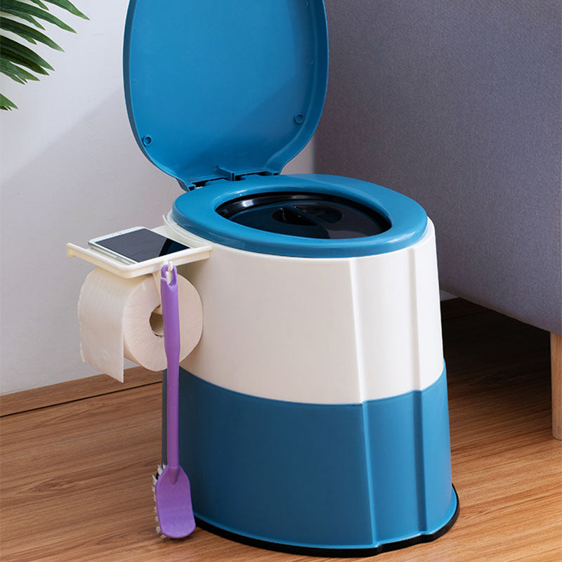 Modern Flush Toilet Plastic Round Floor Mount Toilet Bowl for Bathroom Clearhalo 'Bathroom Remodel & Bathroom Fixtures' 'Home Improvement' 'home_improvement' 'home_improvement_toilets' 'Toilets & Bidets' 'Toilets' 6077905