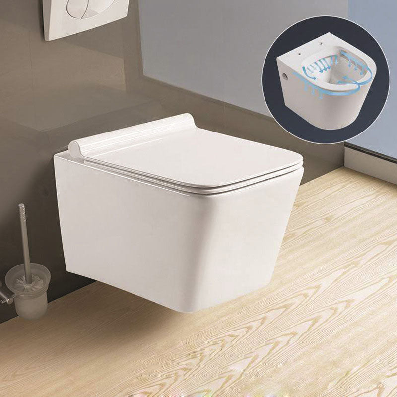 One Piece Elongated Toilet Bowl 0.8/1.58 GPF Ceramics Flush Toilet for Bathroom 14"L x 20"W x 14"H Toilet Only Clearhalo 'Bathroom Remodel & Bathroom Fixtures' 'Home Improvement' 'home_improvement' 'home_improvement_toilets' 'Toilets & Bidets' 'Toilets' 6077929