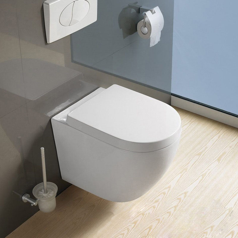 One Piece Elongated Toilet Bowl 0.8/1.58 GPF Ceramics Flush Toilet for Bathroom 15"L x 19"W x 15"H Toilet Only Clearhalo 'Bathroom Remodel & Bathroom Fixtures' 'Home Improvement' 'home_improvement' 'home_improvement_toilets' 'Toilets & Bidets' 'Toilets' 6077932