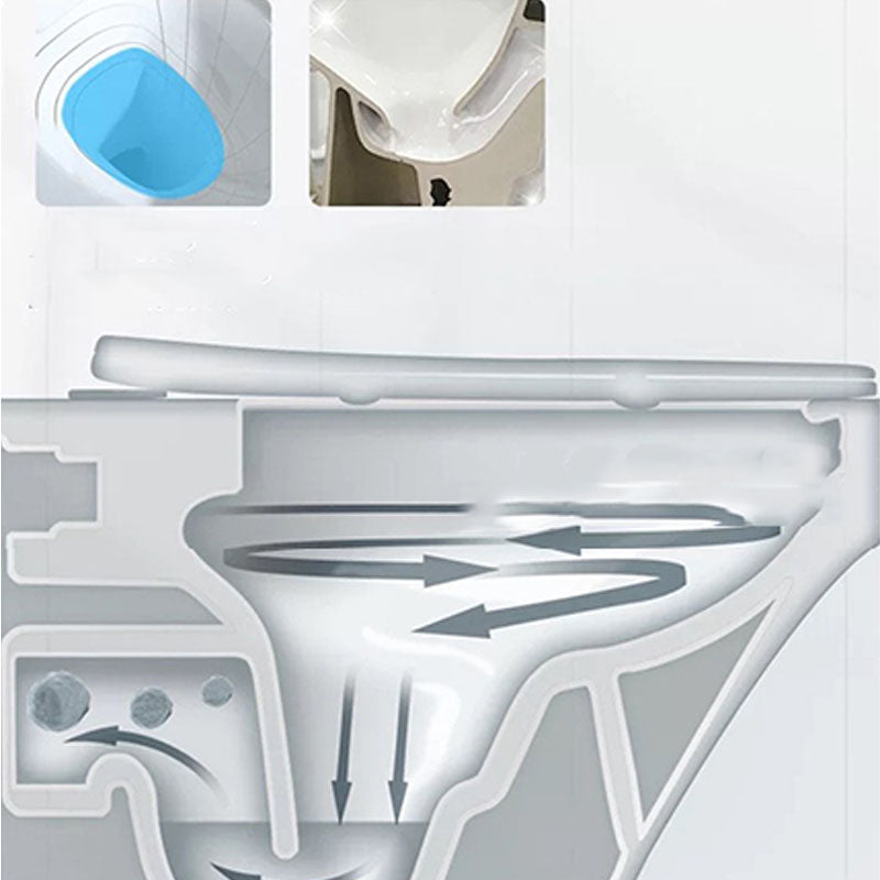 One Piece Elongated Toilet Bowl 0.8/1.58 GPF Ceramics Flush Toilet for Bathroom Clearhalo 'Bathroom Remodel & Bathroom Fixtures' 'Home Improvement' 'home_improvement' 'home_improvement_toilets' 'Toilets & Bidets' 'Toilets' 6077939