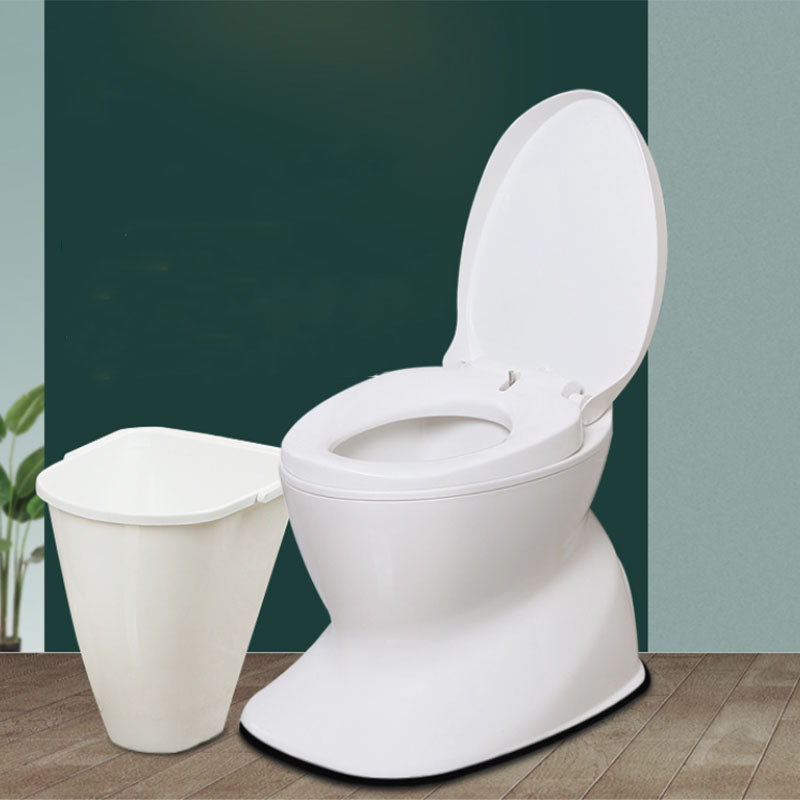 Modern Plastic Toilet Floor Mounted Toilet Bowl with Slow Close Seat for Bathroom Clearhalo 'Bathroom Remodel & Bathroom Fixtures' 'Home Improvement' 'home_improvement' 'home_improvement_toilets' 'Toilets & Bidets' 'Toilets' 6077999