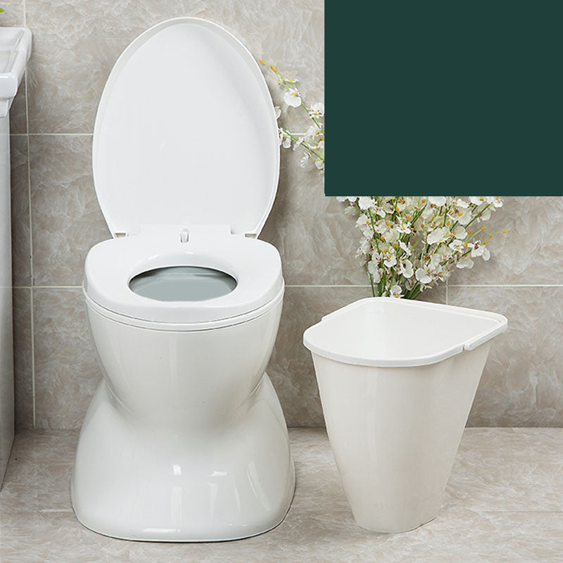 Modern Plastic Toilet Floor Mounted Toilet Bowl with Slow Close Seat for Bathroom Antiskid Hollow Barrel Clearhalo 'Bathroom Remodel & Bathroom Fixtures' 'Home Improvement' 'home_improvement' 'home_improvement_toilets' 'Toilets & Bidets' 'Toilets' 6078001