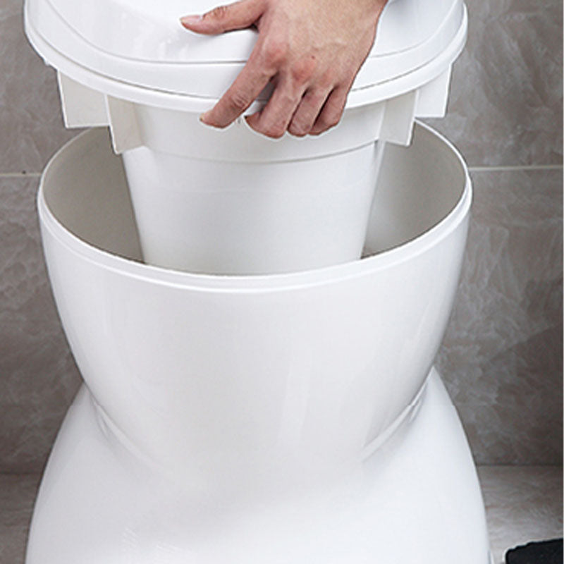 Modern Plastic Toilet Floor Mounted Toilet Bowl with Slow Close Seat for Bathroom Clearhalo 'Bathroom Remodel & Bathroom Fixtures' 'Home Improvement' 'home_improvement' 'home_improvement_toilets' 'Toilets & Bidets' 'Toilets' 6078013