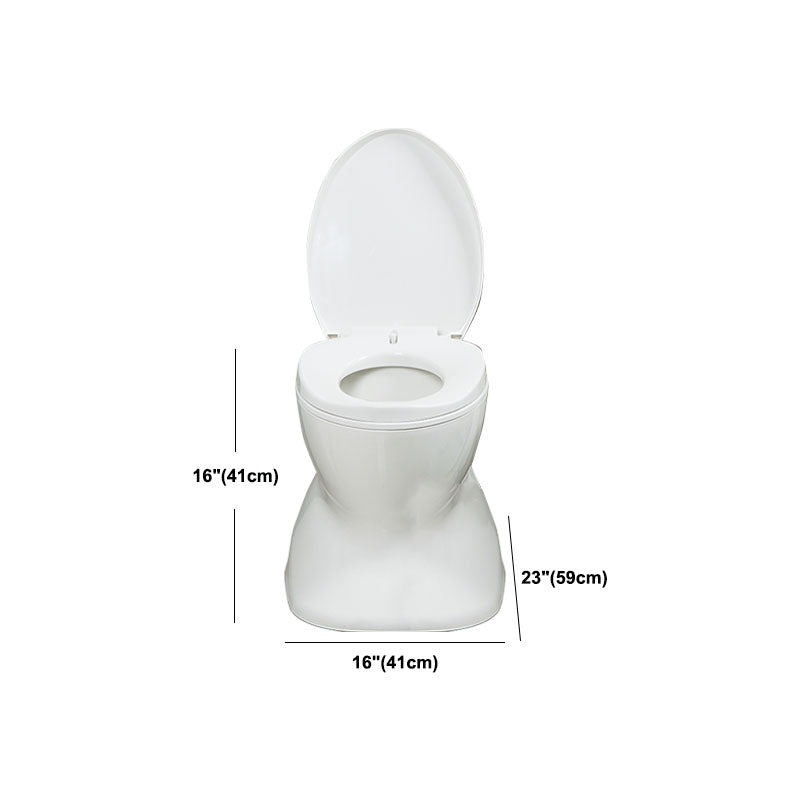 Modern Plastic Toilet Floor Mounted Toilet Bowl with Slow Close Seat for Bathroom Clearhalo 'Bathroom Remodel & Bathroom Fixtures' 'Home Improvement' 'home_improvement' 'home_improvement_toilets' 'Toilets & Bidets' 'Toilets' 6078015