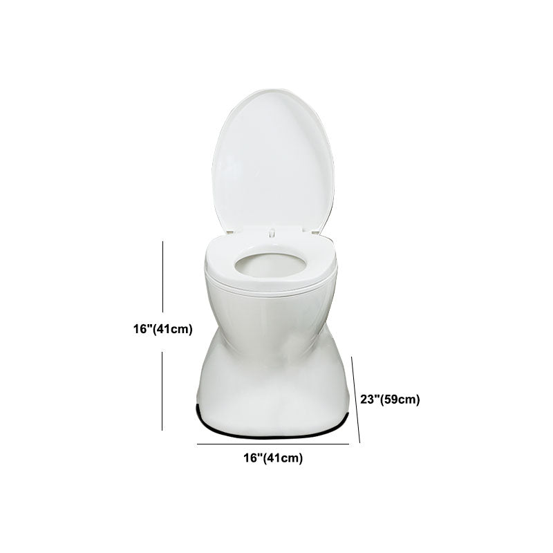 Modern Plastic Toilet Floor Mounted Toilet Bowl with Slow Close Seat for Bathroom Clearhalo 'Bathroom Remodel & Bathroom Fixtures' 'Home Improvement' 'home_improvement' 'home_improvement_toilets' 'Toilets & Bidets' 'Toilets' 6078016