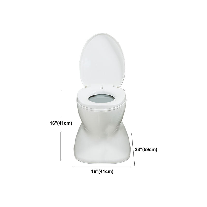 Modern Plastic Toilet Floor Mounted Toilet Bowl with Slow Close Seat for Bathroom Clearhalo 'Bathroom Remodel & Bathroom Fixtures' 'Home Improvement' 'home_improvement' 'home_improvement_toilets' 'Toilets & Bidets' 'Toilets' 6078017