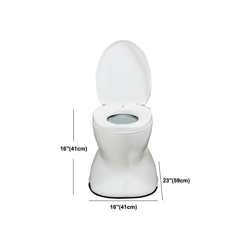 Modern Plastic Toilet Floor Mounted Toilet Bowl with Slow Close Seat for Bathroom Clearhalo 'Bathroom Remodel & Bathroom Fixtures' 'Home Improvement' 'home_improvement' 'home_improvement_toilets' 'Toilets & Bidets' 'Toilets' 6078018