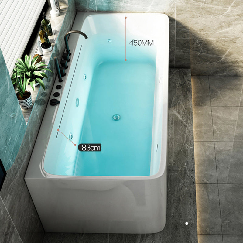 Modern Rectangular Alcove Bath Tub Acrylic Bath Tub for Home Clearhalo 'Bathroom Remodel & Bathroom Fixtures' 'Bathtubs' 'Home Improvement' 'home_improvement' 'home_improvement_bathtubs' 'Showers & Bathtubs' 6093518