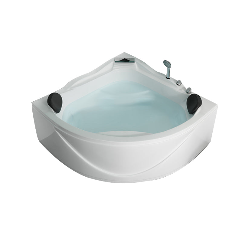 Bathroom Corner Bath Tub Acrylic Modern Bathtub with Drain and Overflow Trim Clearhalo 'Bathroom Remodel & Bathroom Fixtures' 'Bathtubs' 'Home Improvement' 'home_improvement' 'home_improvement_bathtubs' 'Showers & Bathtubs' 6093540