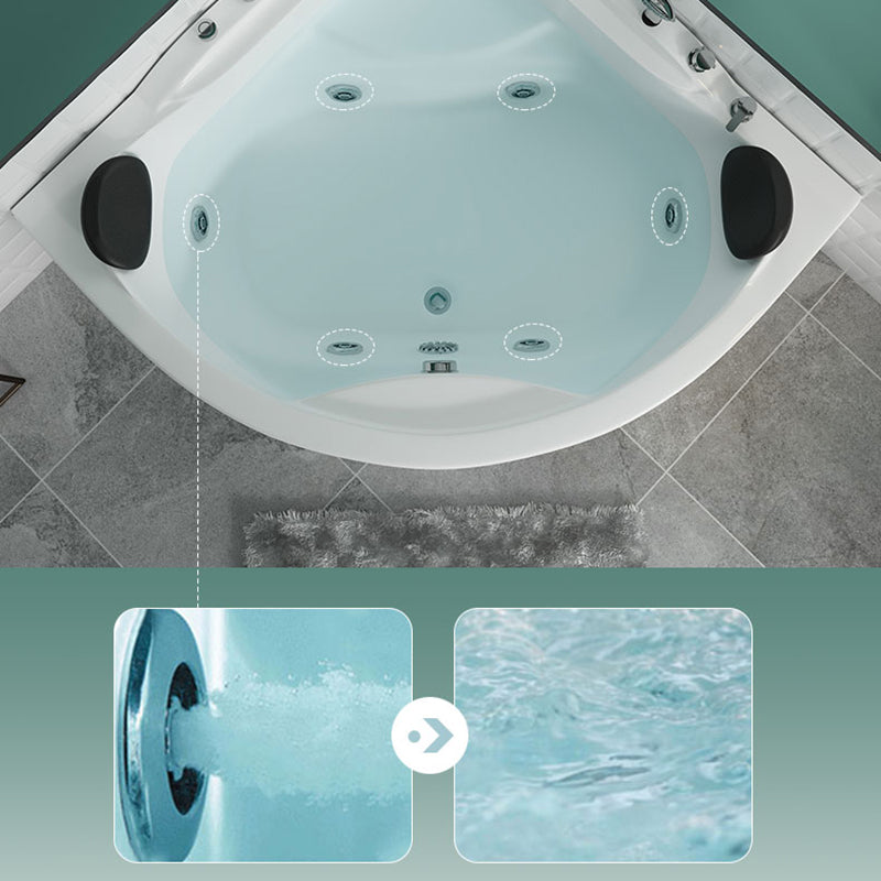 Bathroom Corner Bath Tub Acrylic Modern Bathtub with Drain and Overflow Trim Clearhalo 'Bathroom Remodel & Bathroom Fixtures' 'Bathtubs' 'Home Improvement' 'home_improvement' 'home_improvement_bathtubs' 'Showers & Bathtubs' 6093547