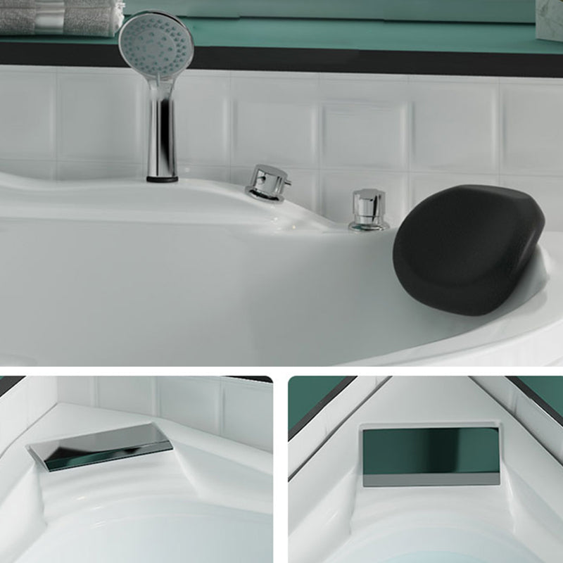 Bathroom Corner Bath Tub Acrylic Modern Bathtub with Drain and Overflow Trim Clearhalo 'Bathroom Remodel & Bathroom Fixtures' 'Bathtubs' 'Home Improvement' 'home_improvement' 'home_improvement_bathtubs' 'Showers & Bathtubs' 6093549