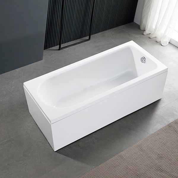 Modern Acrylic Home Bathtub Freestanding Rectangular Tub in White Right Clearhalo 'Bathroom Remodel & Bathroom Fixtures' 'Bathtubs' 'Home Improvement' 'home_improvement' 'home_improvement_bathtubs' 'Showers & Bathtubs' 6093629